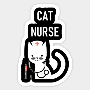 Cute Cat Nurse Sticker